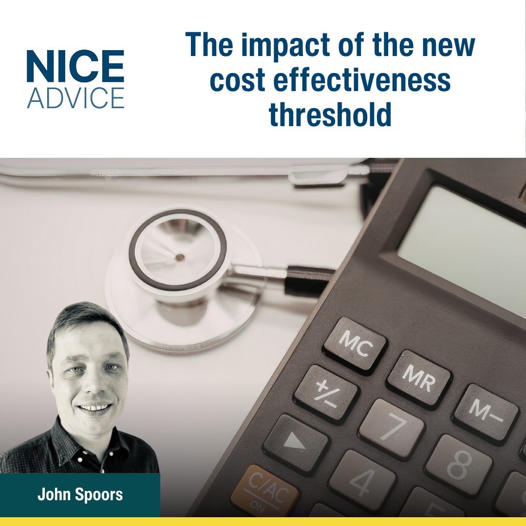 NICE Advice: The impact of the new cost effectiveness threshold